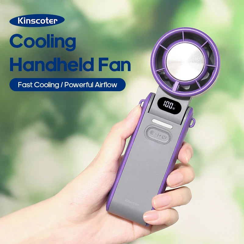 Portable 3600mAh Handheld Fan with Turbo
