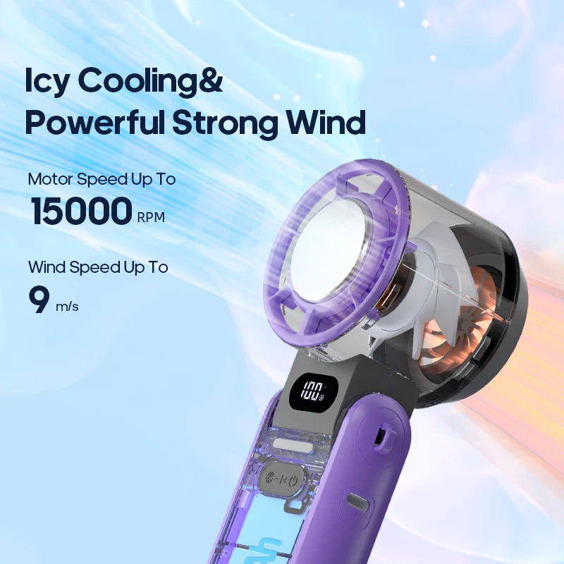 Portable 3600mAh Handheld Fan with Turbo