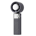 NNEDSZ Grey Portable Turbo Handheld USB Rechargeable Fan with Digital Speed Display - High-Speed Cooling Fan for Outdoor Use