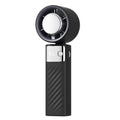 NNEDSZ Black Portable Turbo Handheld USB Rechargeable Fan with Digital Speed Display - High-Speed Cooling Fan for Outdoor Use
